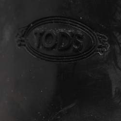 Pre Owned صندل تودز جلد لامع كريم بحزام حول الكاحل مقاس 37