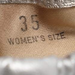 مملوكة مسبقًا حذاء باليرينا تودز جلد لامع و جلد فضي/أسود مقاس 35