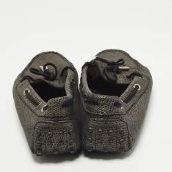 Pre Owned Tod's Size 41 Two Tone Nubuck Leather Bow Loafers