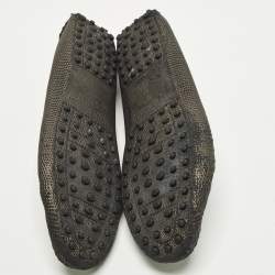 Pre Owned Tod's Size 41 Two Tone Nubuck Leather Bow Loafers