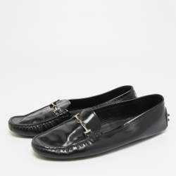 Pre Owned Tod's City Gommino Size 41 Black Leather Loafers