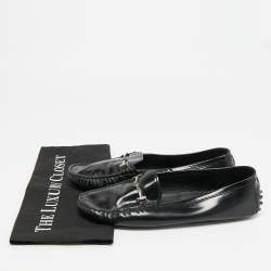 Pre Owned Tod's City Gommino Size 41 Black Leather Loafers
