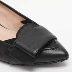 مملوكة مسبقًا Tod's Size 38.5 Black Leather Pumps