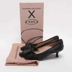 مملوكة مسبقًا Tod's Size 38.5 Black Leather Pumps