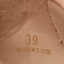 Pre Owned حذاء لوفرز تودز غوميني مزين بالزهور جلد زهري مقاس 39