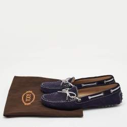 مملوكة مسبقًا حذاء لوفر تودز سويدي أزرق كحلي ربطة مقاس 36