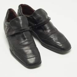 مملوكة مسبقًا حذاء لوفرز تودز بيني جلد لامع برتقالي مقاس 39