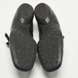 مملوكة مسبقًا حذاء لوفرز تودز بيني جلد لامع برتقالي مقاس 39