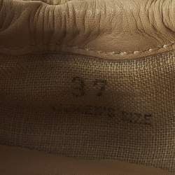 مملوكة مسبقًا حذاء باليرينا فلات تودز سكرنش جلد بيج مقاس 37