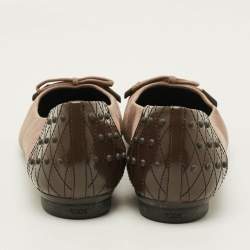 مملوكة مسبقًا Tod's Size 40.5 Brown Leather And Suede Ballet Flats
