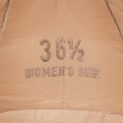 مملوكة مسبقًا Tod's Gommino Size 36.5 Metallic Leather Studded Slip On Loafers