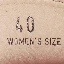 Pre Owned Tod's Gommino Size 40 Red Leather Slip On Loafers