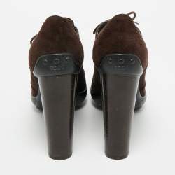 Pre Owned Tod's Size 40.5 Brown Suede Loafer Pumps