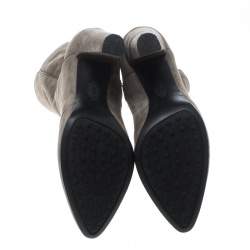 مملوكة مسبقًا بوت للكاحل تودز سويدي أخضر كاكي مقاس 39