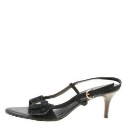 Pre Owned Tod's Dark Green Suede Slingback Sandals Size 40