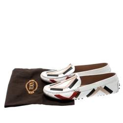 Pre Owned حذاء لوفرز تودز جلد ثعبان وجلد متعدد الألوان سليب أون مقاس 39.5