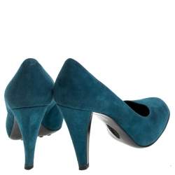 Tod's Blue Suede Platform Pumps Size 36.5