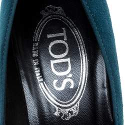 Tod's Blue Suede Platform Pumps Size 36.5