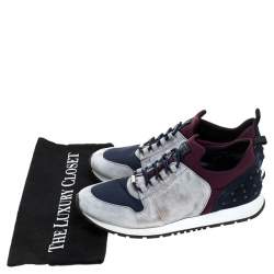مملوكة مسبقًا Tod's Multicolor Suede and Nylon Lace Sneakers Size 38