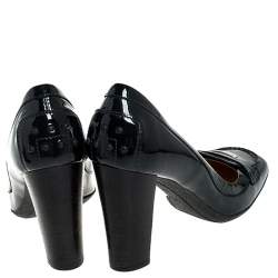 Tod's Dark Blue Patent Leather Loafer Pumps Size 40