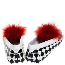 Tod's Multicolor Leather and Fur Gommino Circus Loafers Size 40