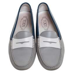 Pre Owned Tod's Multicolor Leather Penny Loafers Size 40