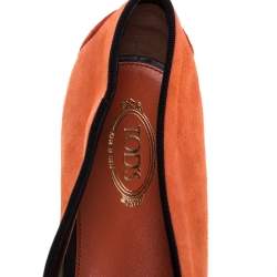 مملوكة مسبقًا حذاء سليبرز تودز سموكينغ سويدي برتقالي مقاس 39