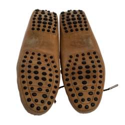Tod's Tan Leather Braided Cord Bow Loafers Size 36.5