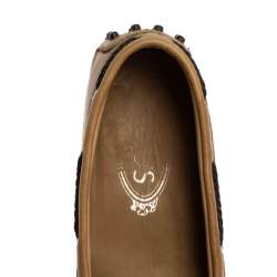 Tod's Tan Leather Braided Cord Bow Loafers Size 36.5