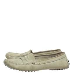 Tod's Grey Suede Penny Loafers Size 37
