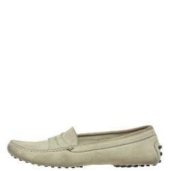 Tod's Grey Suede Penny Loafers Size 37