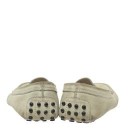 Tod's Grey Suede Penny Loafers Size 37