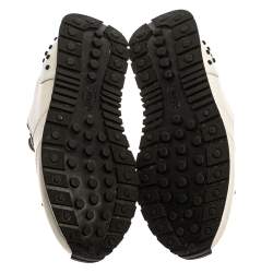 Pre Owned Tod's White Leather Fringe Detail Low Top Sneakers Size 37