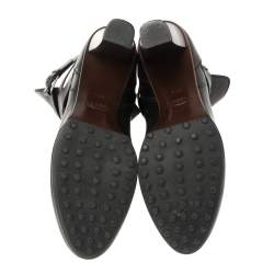 مملوكة مسبقًا Tod's Black Leather Ankle Boots Size 38.5 