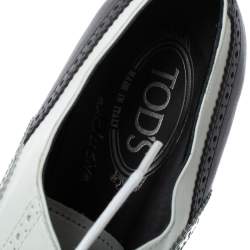 مملوكة مسبقًا Tod's Tri Color Brogue Leather Lace Up Oxfords Size 38.5