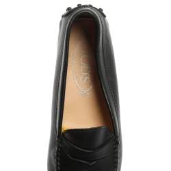 Tod's Black Leather Penny Loafers Size 36