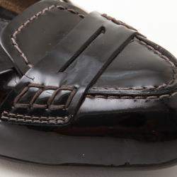 Pre Owned Tod's Black Leather Slingback Pumps Size 38