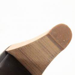 Pre Owned Tod's Black Leather Slingback Pumps Size 38