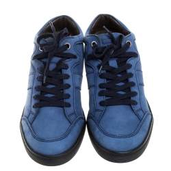 Tod's Blue Suede Low Top Sneakers Size 37