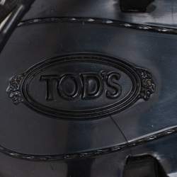 Pre Owned صندل فلان إصبع تودز مزين شراشيب جيلي أسود مقاس 41