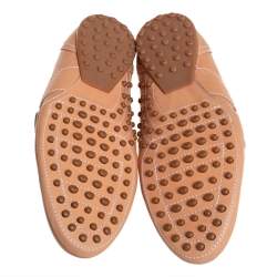 Pre Owned Tod's Brown Leather Velcro Low Top Sneakers Size 40