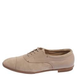 Tod's Beige Suede Lace Up Oxfords Size 41
