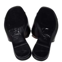 Tod's Black Leather Bow Slide Sandals Size 36.5