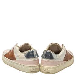 Tod's Multicolor Python And Leather Lace Up Sneakers Size 36