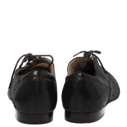 Pre Owned Tod's Black Leather Lace Up Oxfords Size 39.5