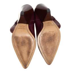 Pre Owned Isabel Marant Burgundy Leather Ankle Boots Size 41