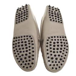 Tod's Grey Patent Leather Slip on Loafers Size 40.5