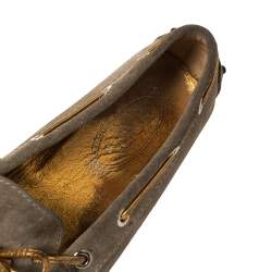 Tod's Beige Suede Bow  Loafers Size 37