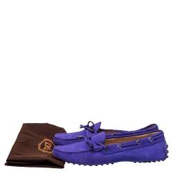 Pre Owned حذاء لوفرز تودز غومينو سويدي بنفسجي بفيونكة مقاس 37.5