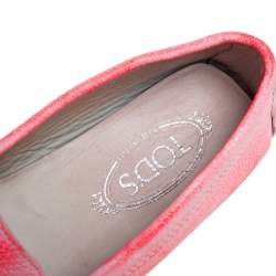 Tod's Pink Leather Penny Loafers Size 38